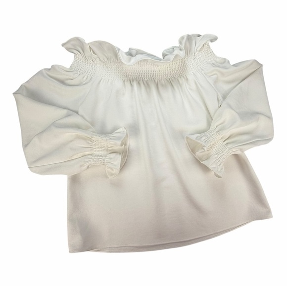 Tuckernuck Avon Lane Women's Off The Shoulder Marguerite White Blouse In Size XS - Picture 4 of 6